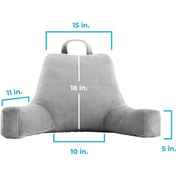 Reading Pillow with Shredded Memory Foam- Back Pillow for Sitting in Bed,Reading - Picture 5 of 7